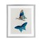 Stupell Industries Blue Butterflies Pair Framed Print Under Glass, design by Arlington Prints